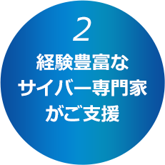 経験豊富なサイバー専門家がご支援