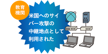 <教育機関>米国へのサイバー攻撃の中継地点として利用された